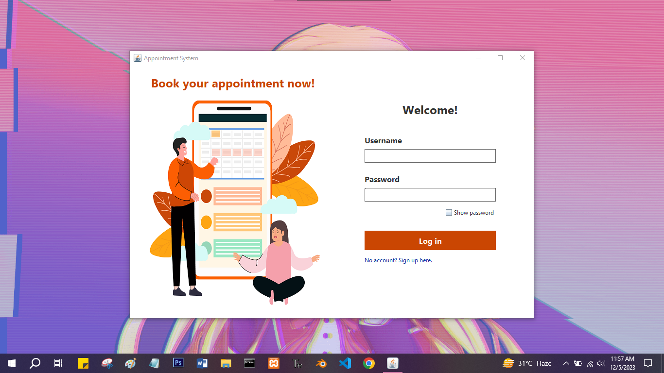Appointment System - Login Page