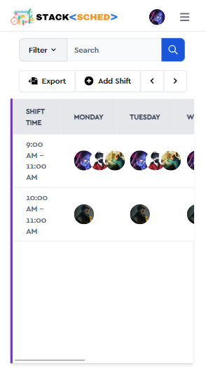 StackSched - Scheduling Page